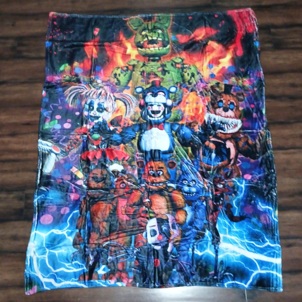 Five Nights at Freddys FNAF Throw Blanket 50x40 Freddy Springtrap Circus Baby